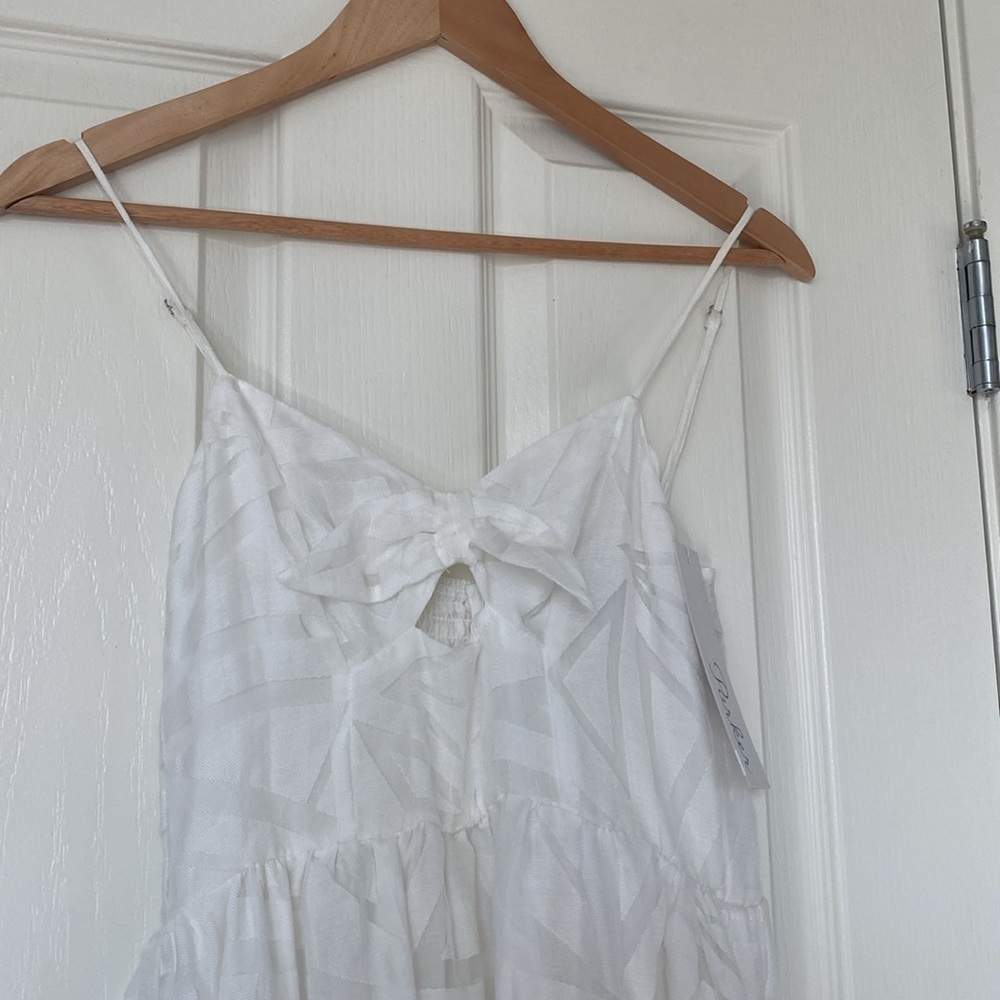 Nwt Parker White Cotton Blend Midi Dress — image 4 of 8
